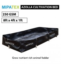 Mipatex HDPE Azolla Cultivation Bed 250 GSM 8ft x 4ft x 1ft (Black)